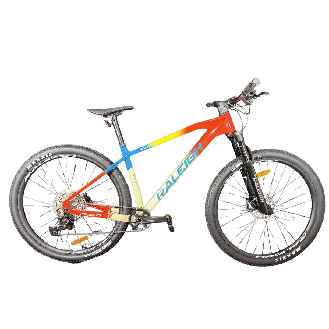 bicicleta-raleigh-80-r29-165-blanco-con-naranja-verde-y-amarillo