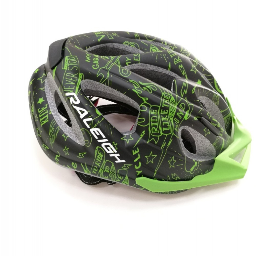 casco-de-nio-in-mould-m-100-215gr-5054cm-11-ventilaciones-negro-con-verde-mate-raleigh